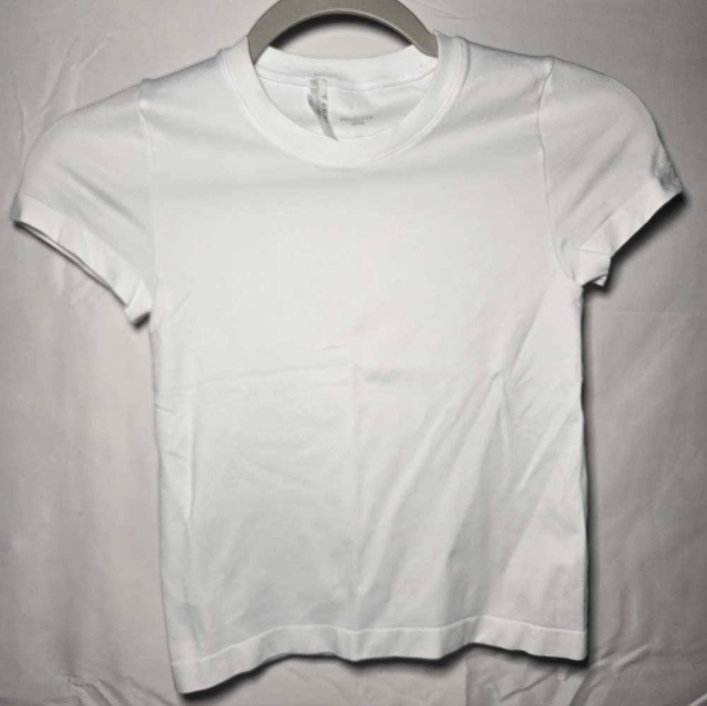 Aritzia Seamless Sinch Smooth Willow T-Shirt White XS Extra Small EUC B3